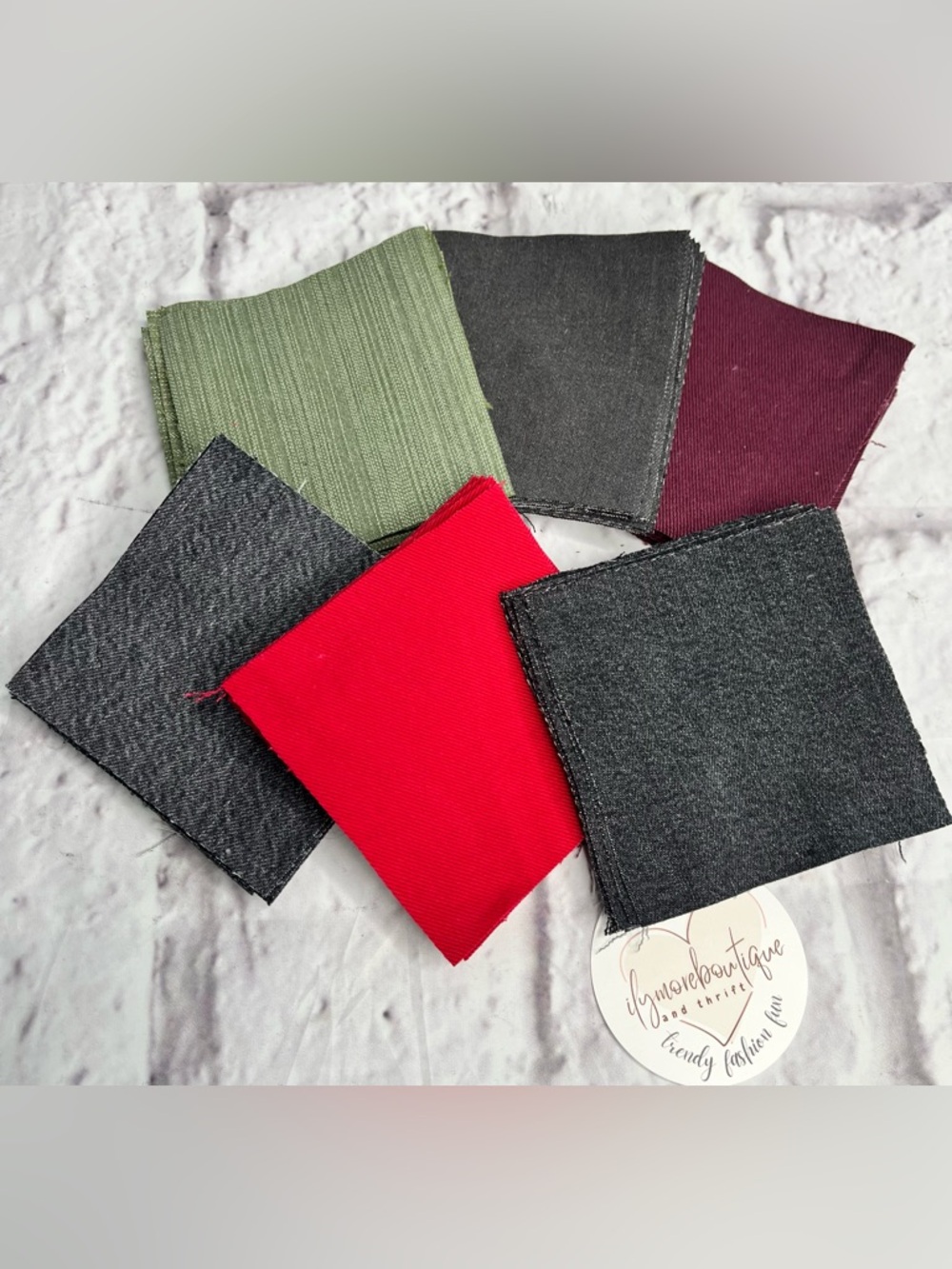 Reclaimed Denim Squares Pack (60 pcs, 4"): Crafting, Quilting, Patchwork Fabric - Picture 4 of 5